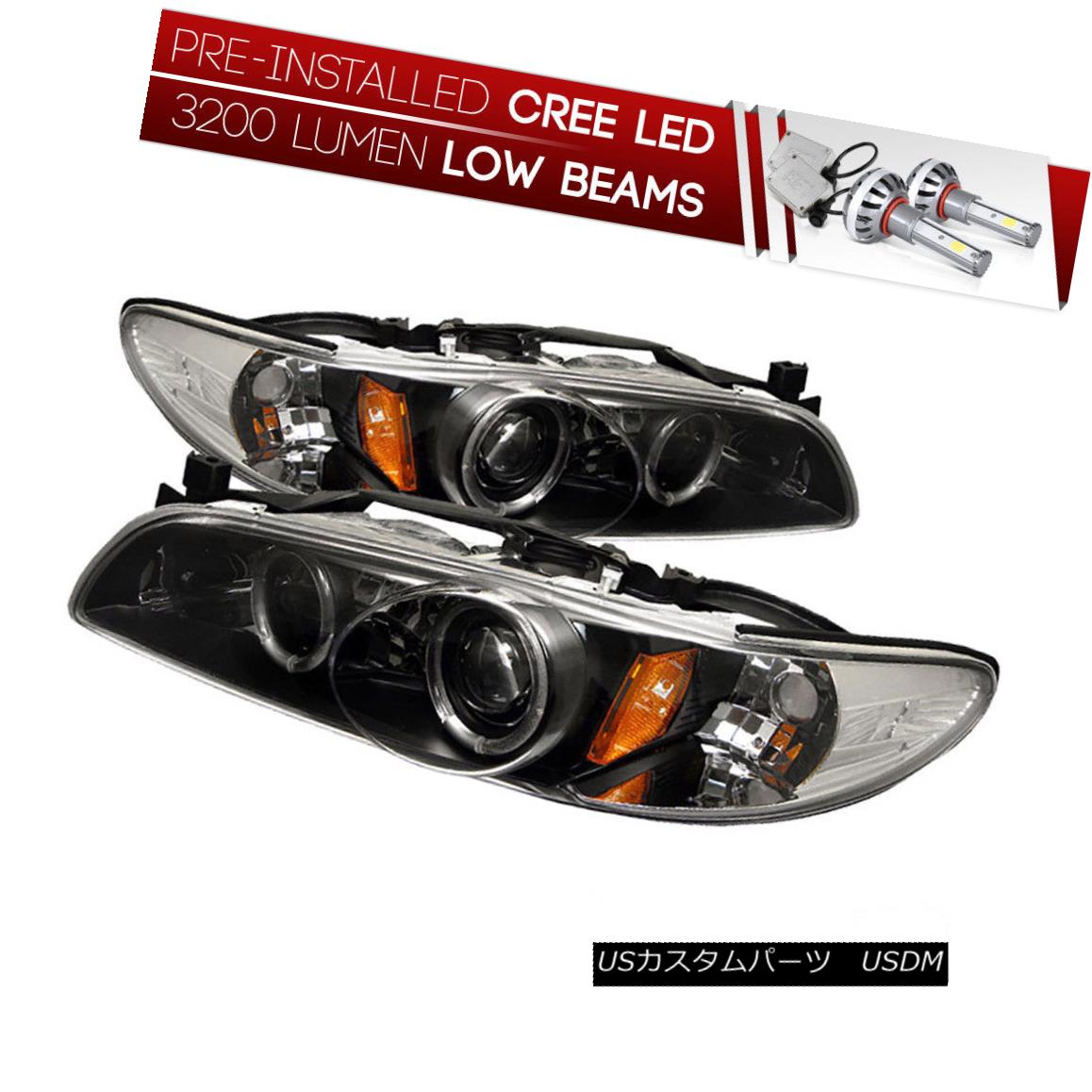 ヘッドライト  97-03 Grand Prix Black Dual Halo Projector Headlight  97-03グランプリブラックデュアルヘイロープロジェクターヘッドライト