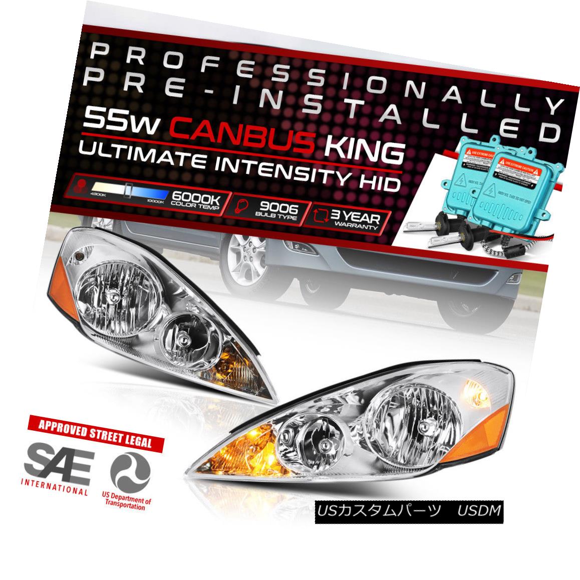 ヘッドライト !PRE-INSTALLED HID LOW BEAM! 06-10 Toyota Sienna CE XLE Chrome Bezel Headlights ！プリインストールされたHID LOW BEAM！ 06-10 Toyota Sienna CE XLEクロームベゼルヘッドライト