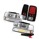 ヘッドライト 00-06 Tahoe 4.8L Euro Headlights DRL Bumper Matte Black Bright LED Tail Lights 00-06タホ4.8LユーロヘッドライトDRLバンパーマットブラックブライトLEDテールライト