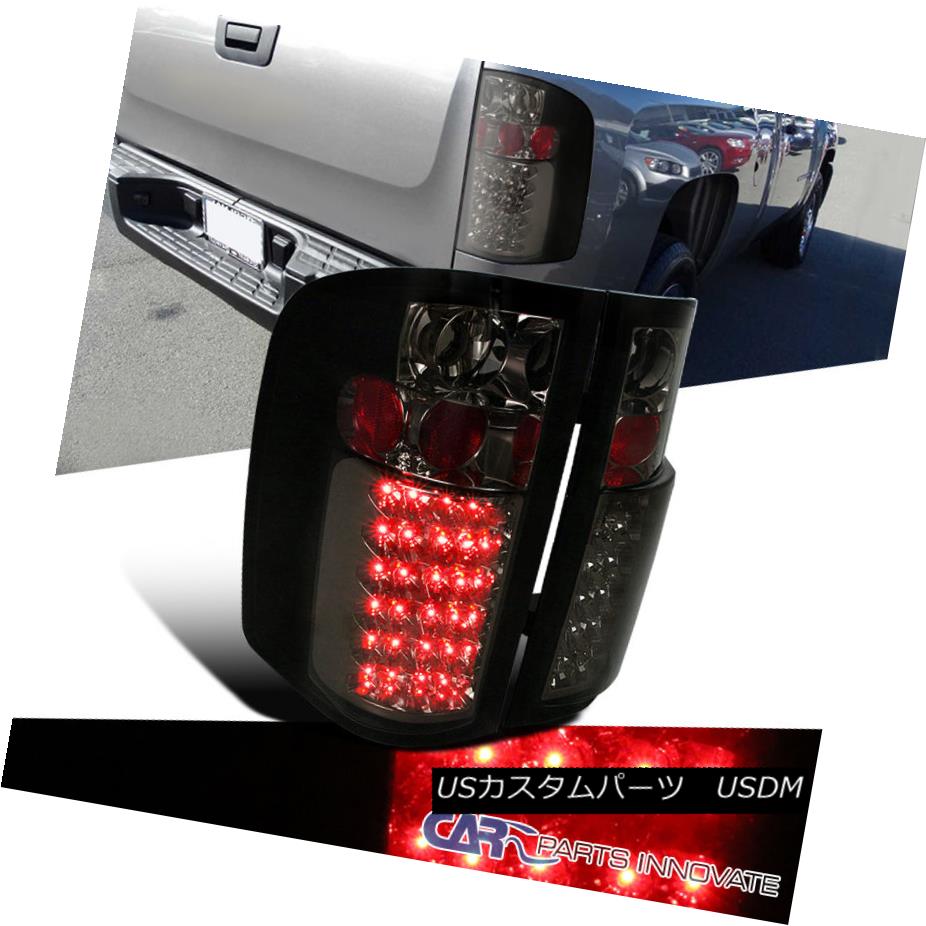 テールライト 2007-2014 Chevy Silverado 1500 2500 3500 Pickup Smoke LED Tail Lights Rear Lamps 2007-2014 Chevy Silverado 1500 2500 3500ピックアップスモークLEDテールライトリアランプ