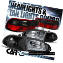 テールライト For 92-95 Honda Civic 4Dr Sedan Black Headlight+Corner Lamp+Red Smoke Tail Light 92-95ホンダシビック4Drセダンブラックヘッドライト+トウモロコシ erランプ+赤煙テールライト(2)