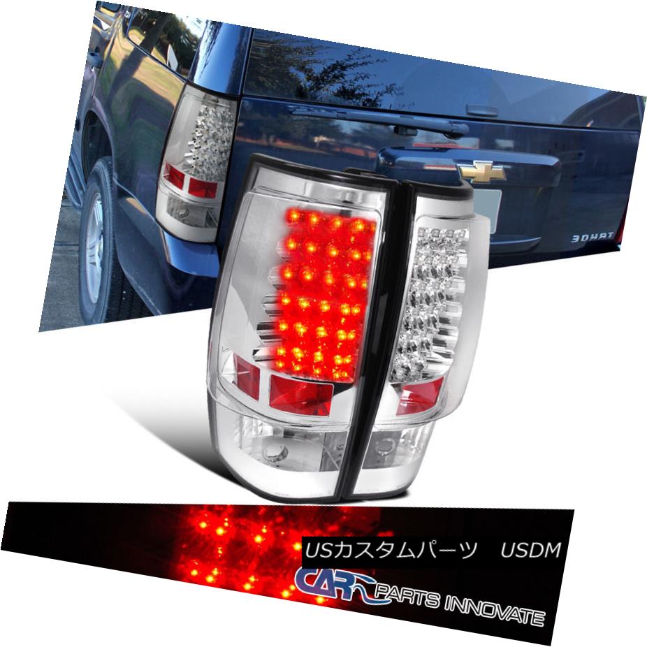 テールライト 07-14 Chevy Tahoe Suburban GMC Yukon XL LED Tail Lights Rear Brake Lamp Chrome 07-14 Chevy Tahoe郊外GMC Yukon XL LEDテールライトリアブレーキランプクローム