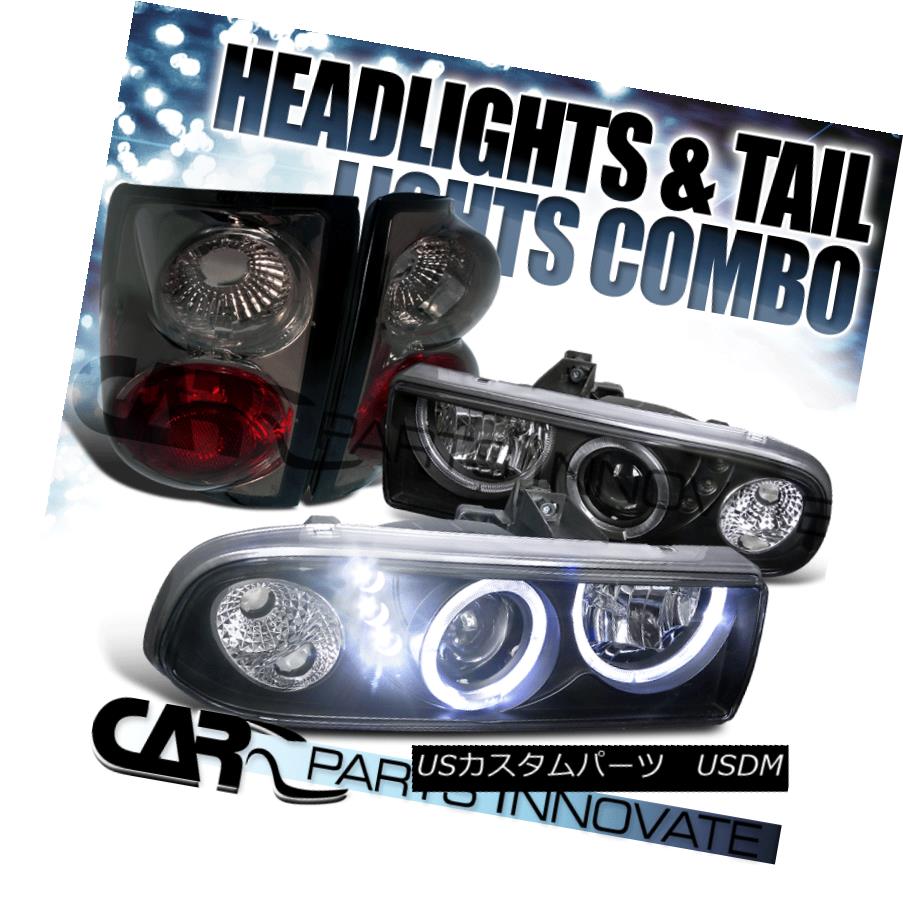 テールライト 1998-2004 Chevy S10 Black Halo SMD LED Projector Headlights+Smoke Tail Lamp 1998-2004 Chevy S10 Black Halo SMD LEDプロジェクターヘッドライト+スモーキー keテールランプ