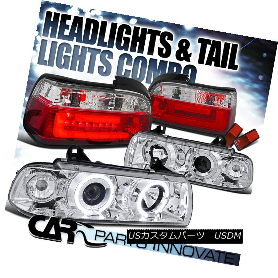 テールライト 92-98 BMW E36 318is 325is 2Dr Coupe Halo Projector Headlights Red LED Tail Lamps 92-98 BMW E36 318is 325is 2Drクーペハロープロジェクターヘッドライト レッドLEDテールランプ