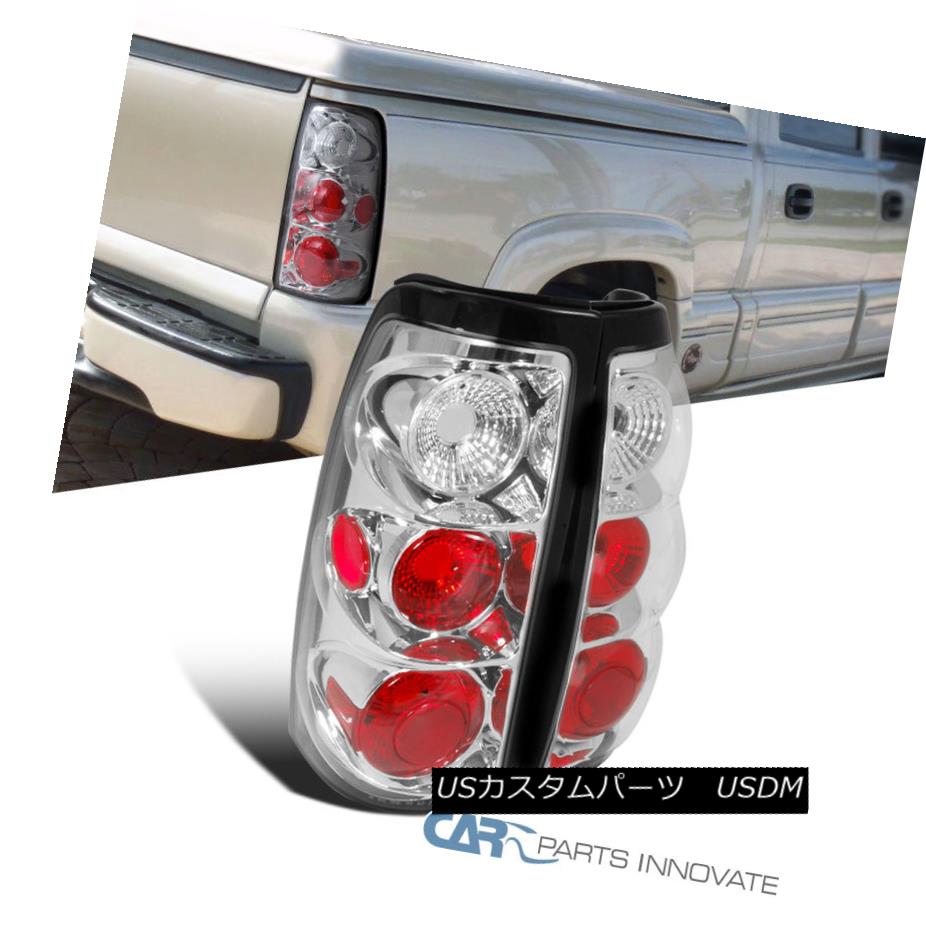 テールライト 03-06 Silverado Sierra Pickup Truck Tail Lights Brake Rear Lamps Chrome Clear 03-06 Silverado Sierra Pickupトラックテールライトブレーキリアライトクロームクリア