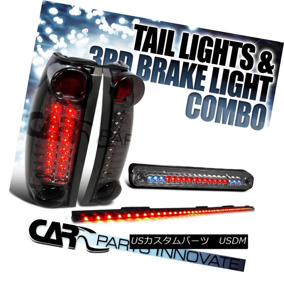 テールライト 88-98 Chevy/GMC C10 C/K Smoke LED Tail Lights+3rd Brake+49" LED Tailgate Bar 88-98シボレー/ GMC C10 C / KスモークLEDテールライト+ 3番ブレーキ+ 49 "LEDテールゲートバー