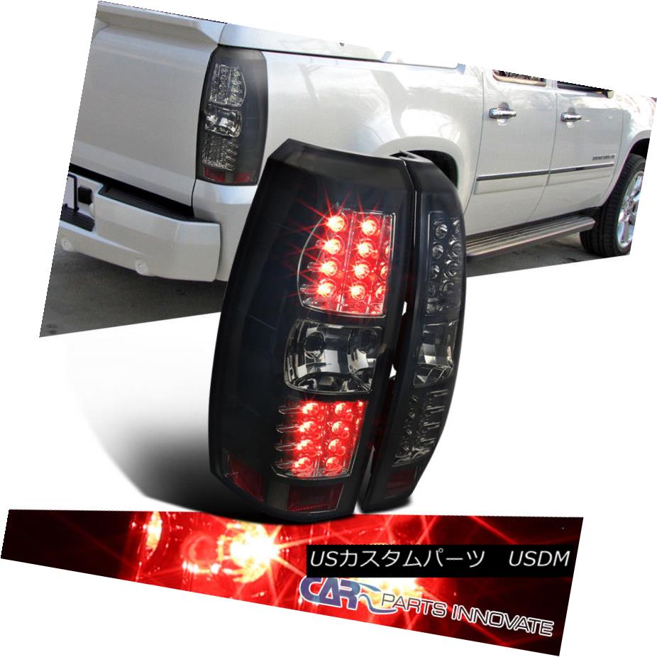 テールライト Chevy 07-12 Avalanche Pickup Smoke LED Tail Lights Brake Parking Rear Lamps Pair Chevy 07-12アバランシェ・ピックアップスモークLEDテールライトブレーキ・パーキングリア・ランプ・ペア