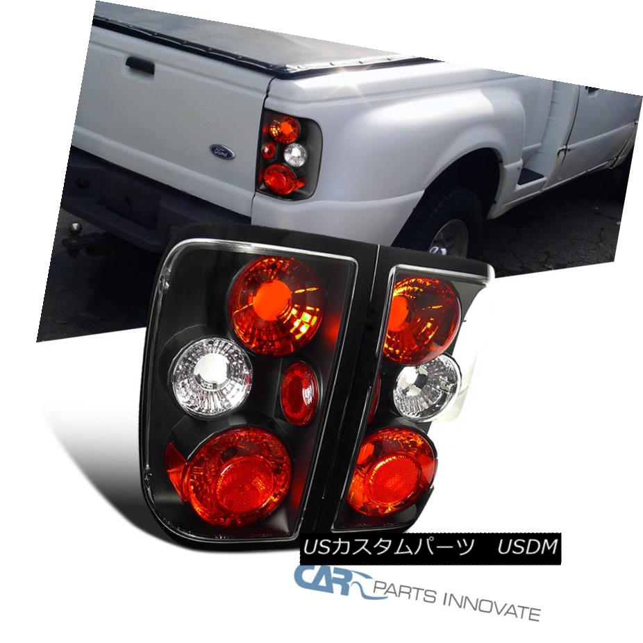テールライト Ford 1993-1997 Ranger Pickup Tail Lights Brake Stop Rear Lamps Black Replacement フォード1993-1997レンジャーピックアップテールライトブレーキストップリアランプブラック交換