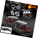 テールライト 94-98 Ford Mustang Halo Projector LED Black Headlights+Smoke Tail Brake Lamps 94-98 Ford Mustang HaloプロジェクターLEDブラックヘッドライト+スモーク keテールブレーキランプ(2)