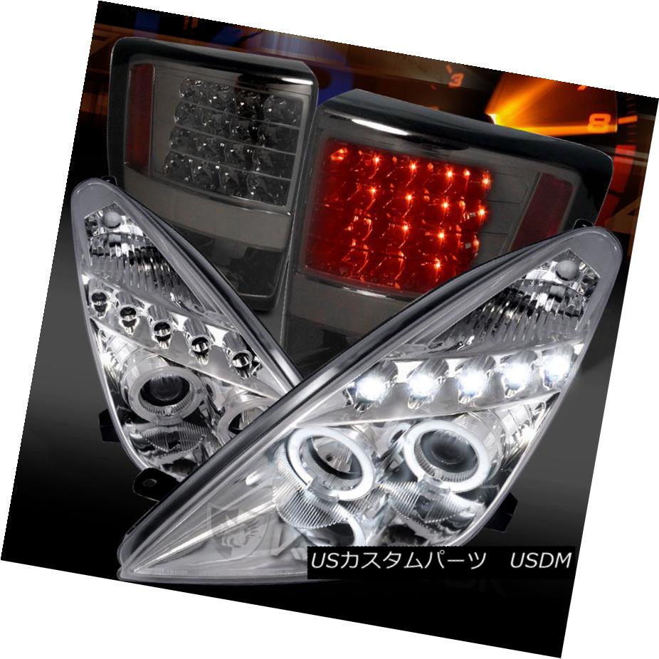 テールライト 00-05 Celica Chrome LED Halo Projector Headlights+Smoke LED Tail Lamps 00-05 Celica Chrome LEDハロープロジェクターヘッドライト+スモール ke LEDテールランプ