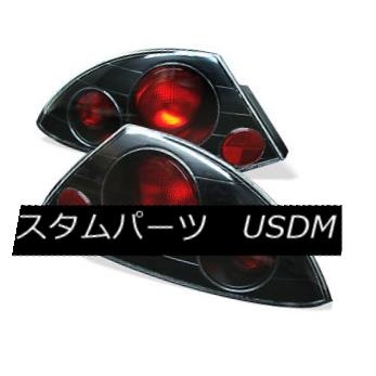 テールライト Mitsubishi 00-02 Eclipse Black Rear Tail Lights Brake Lamp Set GS GT Spyder 三菱00-02 EclipseブラックリアテールライトブレーキランプセットGS GT Spyder