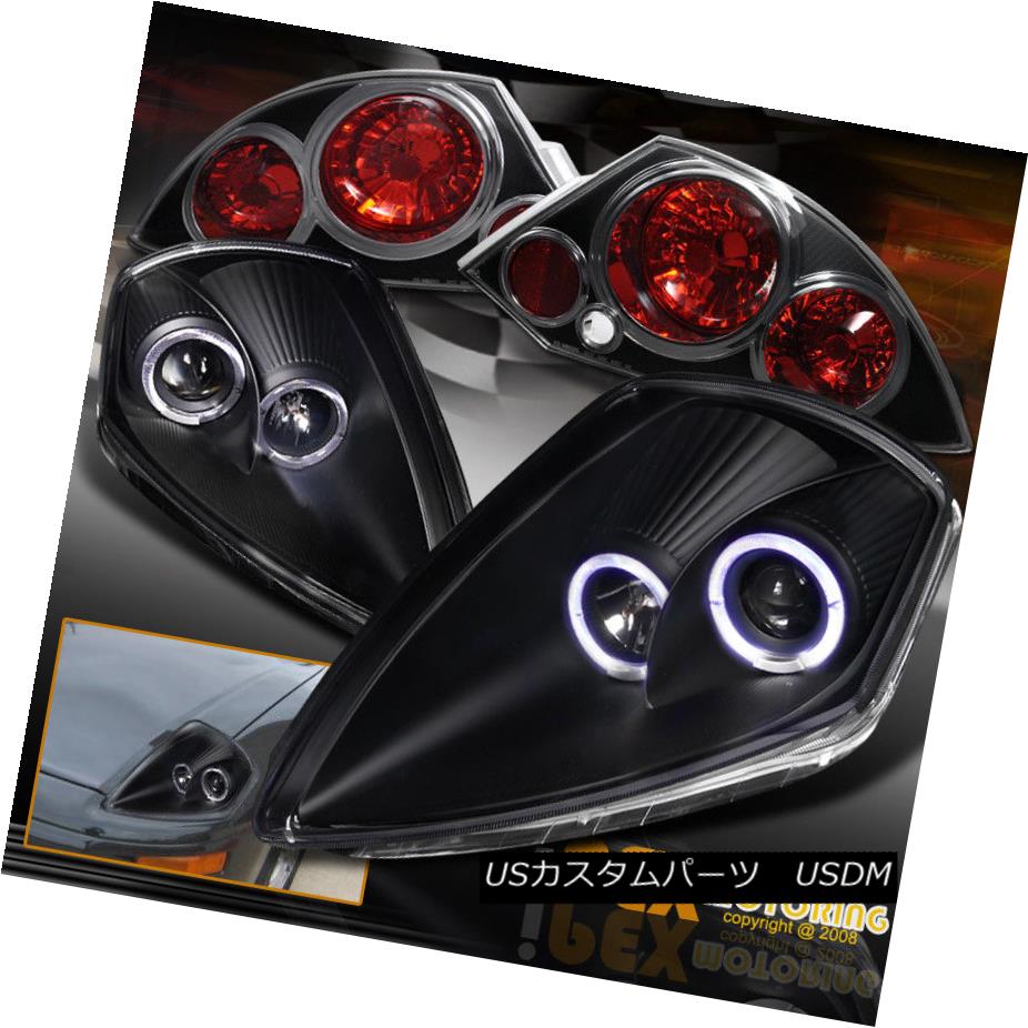 テールライト Mitsubishi 2000-2002 Eclipse [Dual Halos] Projector Black Headlight + Tail Light 三菱2000-2002 Eclipse [デュアルハロス]プロジェクターブラックヘッドライト+テールライト