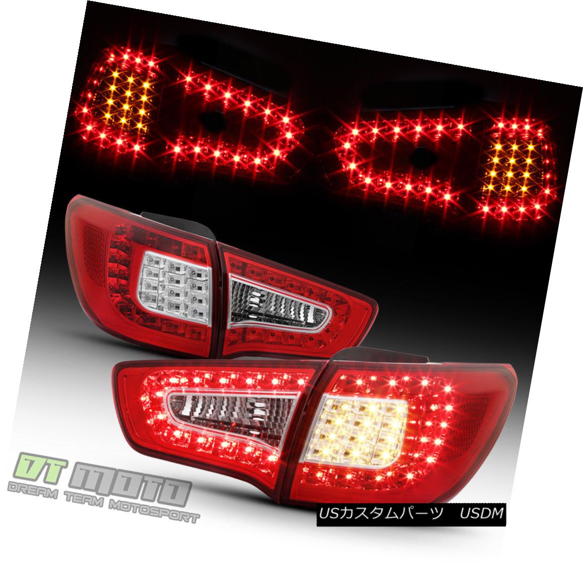 テールライト For 2011-2016 Sportage EX/SX/LX Red Clear LED Tail Lights Brake Signal Lamps Set 2011-2016 Sportage EX / SX / LX用クリアLEDテールライトブレーキ信号ランプセット