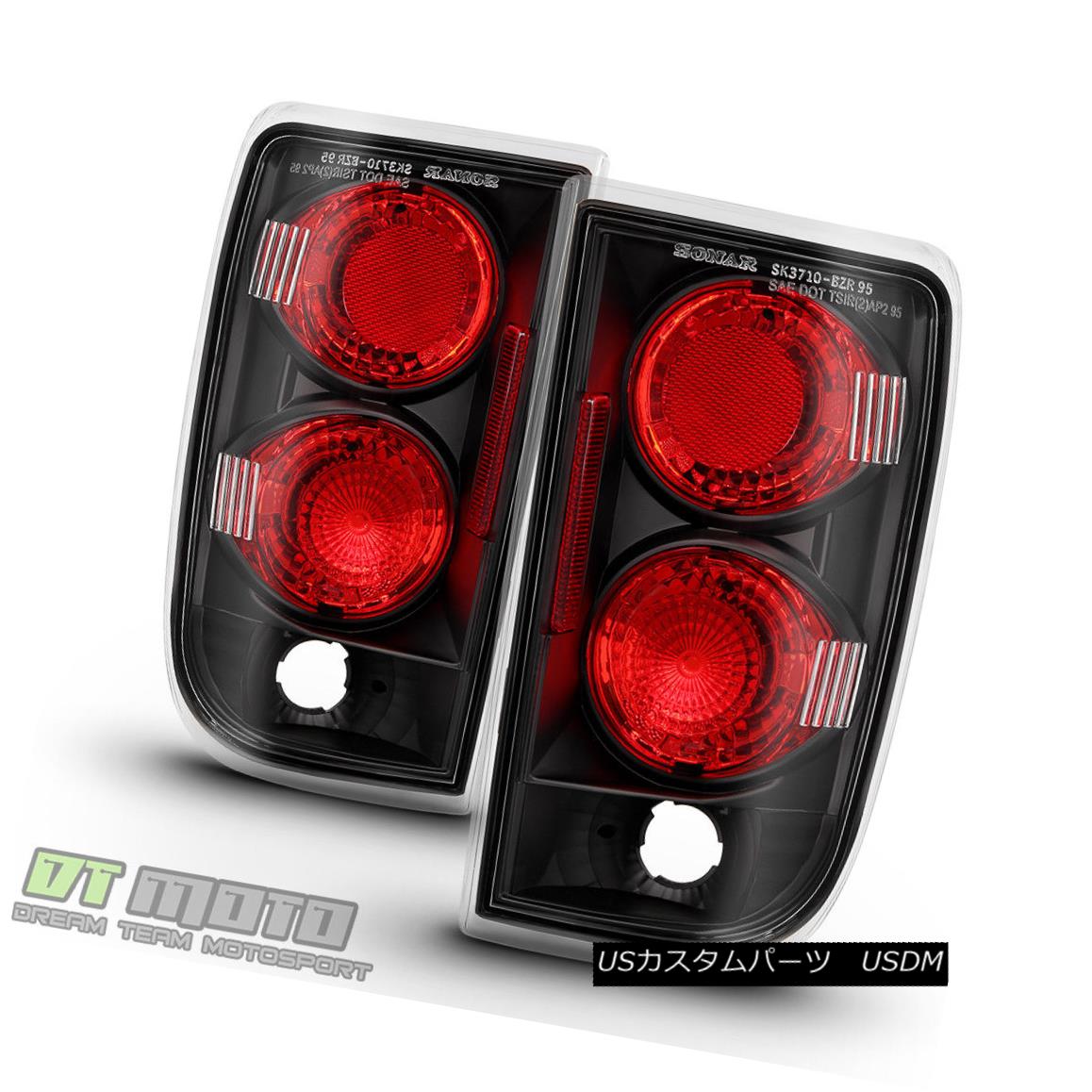 テールライト Black 1995-2005 Chevy Blazer GMC Jimmy S10 Tail Lights Brake Lamps Left Right ブラック1995-2005シボレーブレイザーGMCジミーS10テールライトブレーキランプ左 右