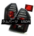 テールライト For 05-07 Chrysler 300C SRT8 VIP Style Euro Black LED Tail Lights Brake Lamps 05-07クライスラー300C SRT8 VIPスタイルユーロブラックLEDテールライトブレーキランプ