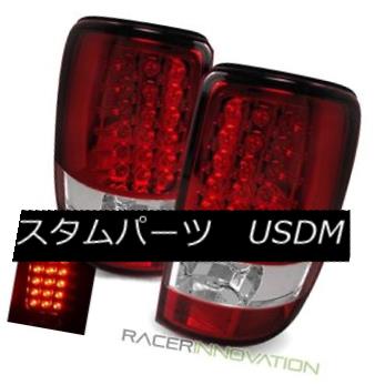 テールライト For 00-06 GMC Yukon/XL/Denali Red Clear LED Tail Lights Rear Brake Lamps 00-06 GMCユーコン/ XL /デナリ i赤クリアLEDテールライトリアブレーキランプ