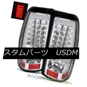 テールライト For 99-03 GMC Sierra Fleetside Chrome LED Tail Lights Rear Brake Lamps 99-03 GMC Sierra FleetsideクロームLEDテールライトリアブレーキランプ用
