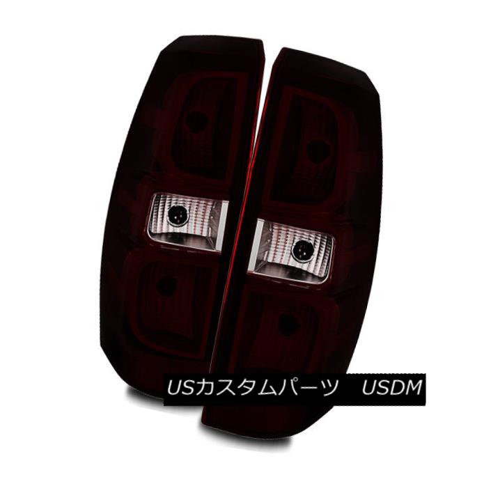 テールライト For 07-13 Chevy Avalanche Dark Red/Clear LH/RH Tail Lights Rear Brake Lamps Set 07-13シボレーアバランチェのためにダークレッド/クリアLH / RHテールライトリアブレーキランプセット