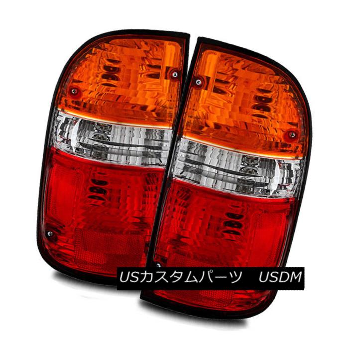 テールライト For 01-04 Toyota Tacoma Red/Amber/Clear Left/Right Tail Lights Rear Brake Lamps 01-04用トヨタタコマレッド/アンバー/クリーア r左右テールライトリアブレーキランプ