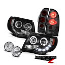 テールライト Black LED DRL Headlamps Tinted Brake Tail Lights Fog 2005-2011 Tacoma TRD Sport ブラックLED DRLヘッドライトタイテッドブレーキテールライトフォグ2005-2011 Tacoma TRD Sport(2)