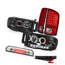 テールライト Smoke Projector Headlights Brake Tail Lights LED Third Cargo 02-05 Ram Po...