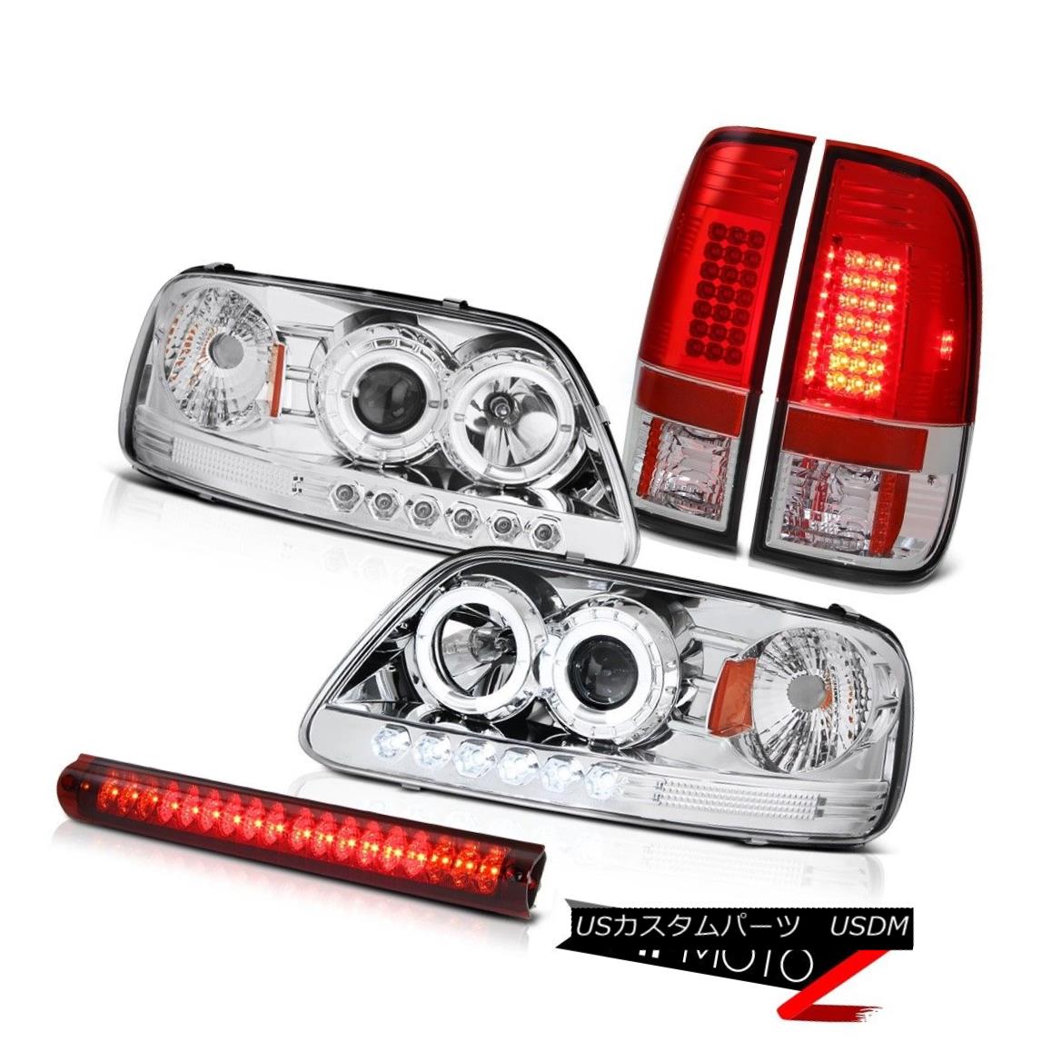 テールライト Chrome Halo LED Headlight 2001 2002 03 F150 Bulb Tail Light Red Third Brake Lamp クロームハローLEDヘッドライト2001 2002 03 F150バルブテールライトレッド第3ブレーキランプ