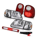 テールライト 97-03 F150 Flareside Hertiage Crystal Headlights Clear LED Tail Lights 3r...