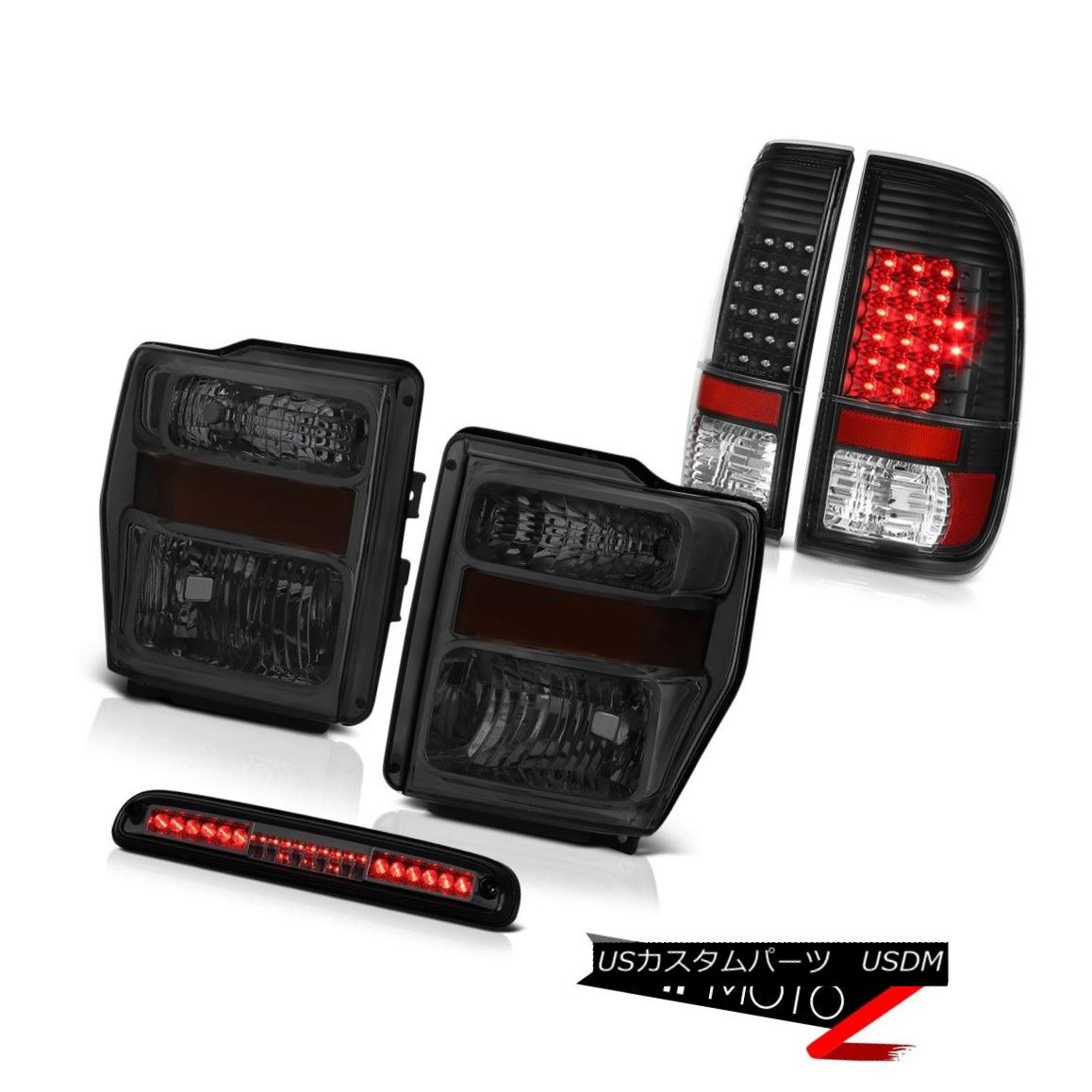 ơ饤 08-10 F250 King Ranch Tinted Headlights L+R Tail Lights Assembly LED Smoke Third 08-10 F250 King Ranch Tintedإåɥ饤L + Rơ饤Assembly LED Smoke Third