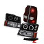 テールライト 2003-2006 Silverado Smokey Red Rear Brake Lamps Black Parking Lamp Headlights 2003-2006シルバラードスモーキーレッドリアブレーキランプブラックパーキングランプヘッドライト 105,270円