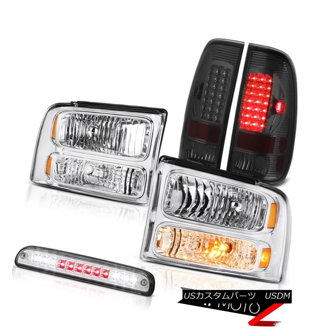 ơ饤 2005 2006 07 F250 5.4L Clear Headlamps Signal Tail Lights Chrome Third Brake LED 2005 2006 07 F250 5.4Lꥢإåɥ׿ơ饤ȥ3֥졼LED