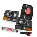 テールライト Left Right Smoke Headlights LED Brake Lamps Roof Cargo 99-04 Ford F350 Lariat 左右スモークヘッドライトLEDブレーキランプ屋根貨物99-04 Ford F350 Lariat