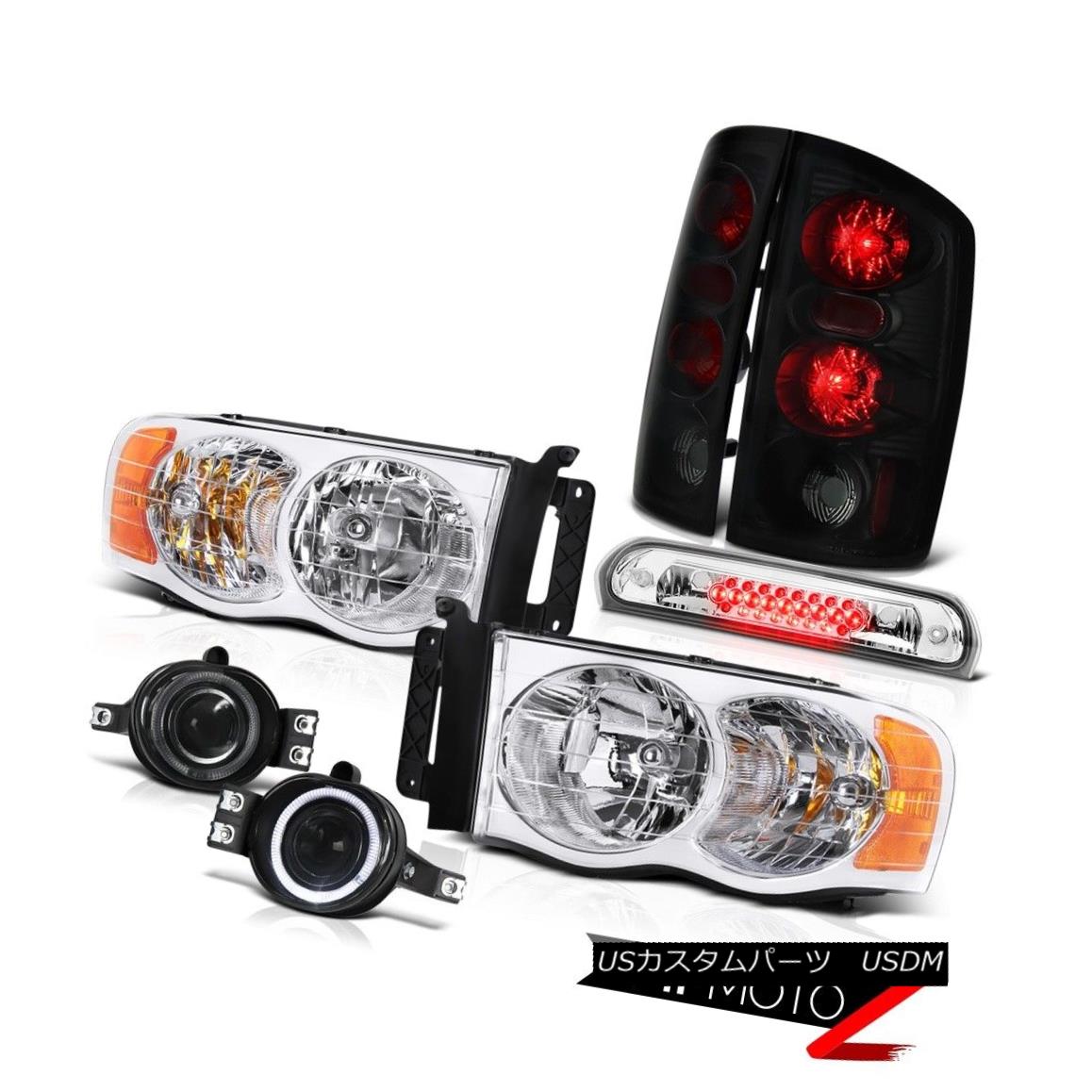 ơ饤 2002-2005 Ram Headlamp Sinister Black Brake Lights Smoke Fog Chrome 3rd LED 2002-2005 Ram Headlamp Sinister֥å֥졼饤Smoke Fog Chrome 3rd LED