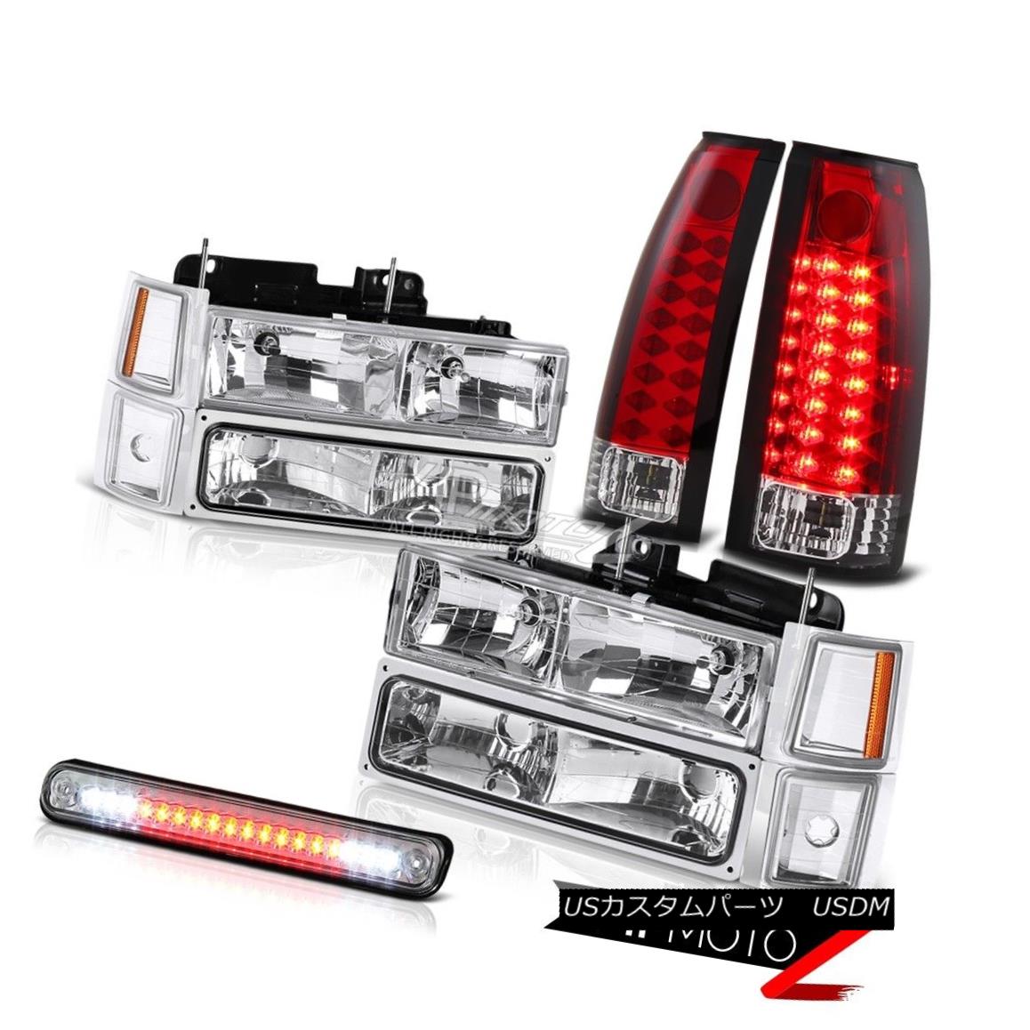 テールライト CHEVY 94-98 Silverado CK 1500 2500 Truck Clear Headlamps LED Red Tail Light Lamp CHEVY 94-98 Silverado CK 1500 2500トラッククリアヘッドランプLEDレッドテールライトランプ 1