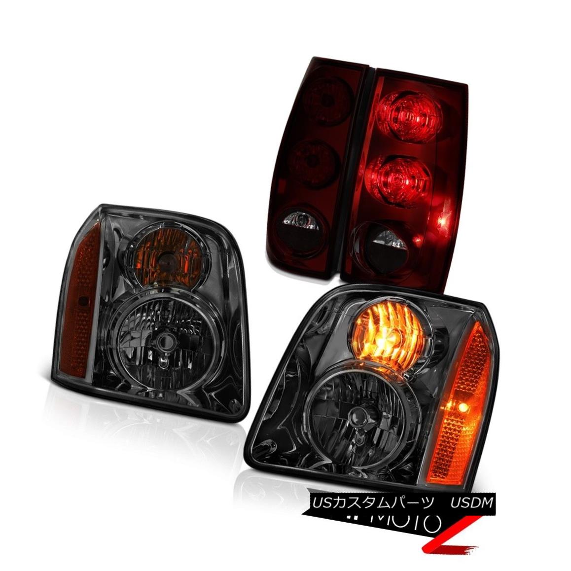 ơ饤 07-14 GMC Yukon XL Denali Tail Brake Lights Graphite Smoke Headlights OE Style 07-14 GMC桼XLǥʥơ֥졼饤ȥեȥ⡼إåɥ饤OE