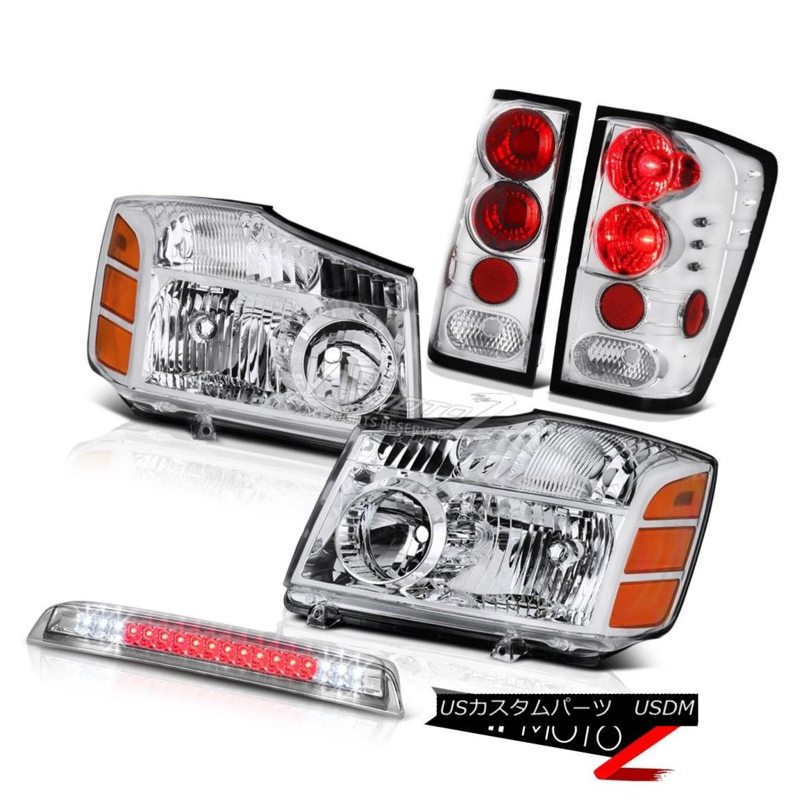 ơ饤 Euro Clear Headlights Tail Lights Reverse 3RD Brake LED For 2004-2015 Titan S 桼ꥢإåɥ饤ȥơ饤ȥС3RD֥졼LED 2004-2015S