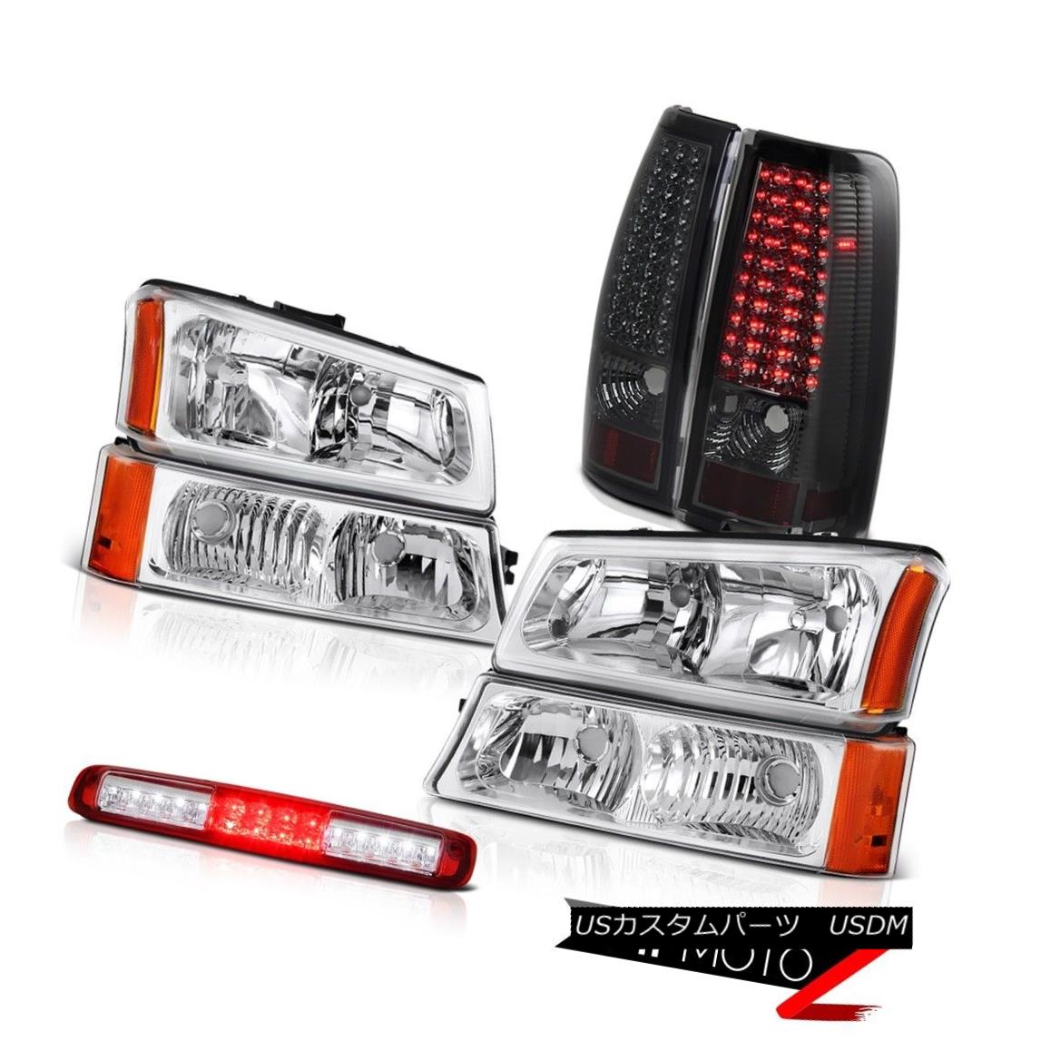 テールライト 03-06 Silverado 1500 Clear Chrome Headlights Rosso Red Roof Cab Lamp Tail Lights 03-06 Silverado 1500クリアクロームヘッドライトロッソレッドルーフキャブランプテールライト