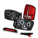 テールライト CCFL Angel Eye Headlights Red Brake LED Tail Lights Third Cargo 2007 2008...
