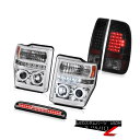 テールライト 08-10 F350 King Ranch C.C.F.L Rim Headlights Bright LED Taillamps High 3r...