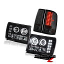 テールライト DRL CCFL Halo Ring Headlamp Dark LED Brake Tail Lamp 07 08 09 GMC Sierra ...