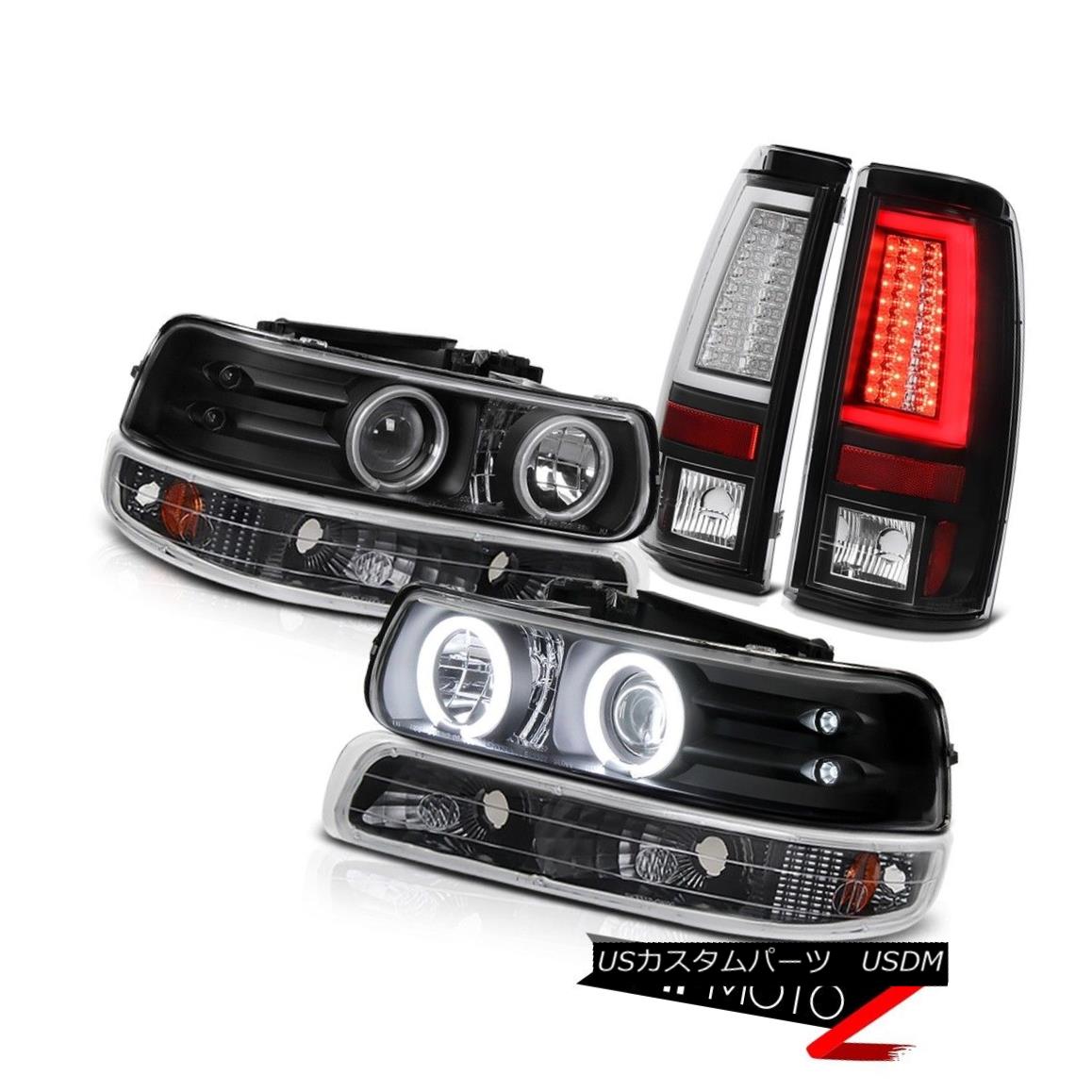 テールライト 99-02 Silverado LTZ Infinity Black Rear Brake Lamps Signal Light Headlights Cool 99-02 Silverado LTZ Infinityブラックリアブレーキランプシグナルライトヘッドライトクール
