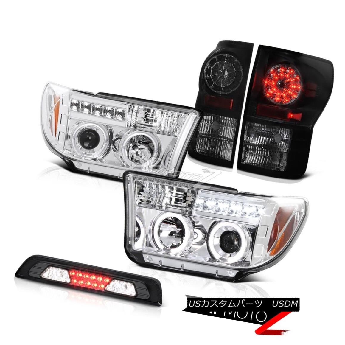 テールライト 07-13 Toyota Tundra SR5 Smoked Third Brake Lamp Headlights Taillights LED Tube 07-1..