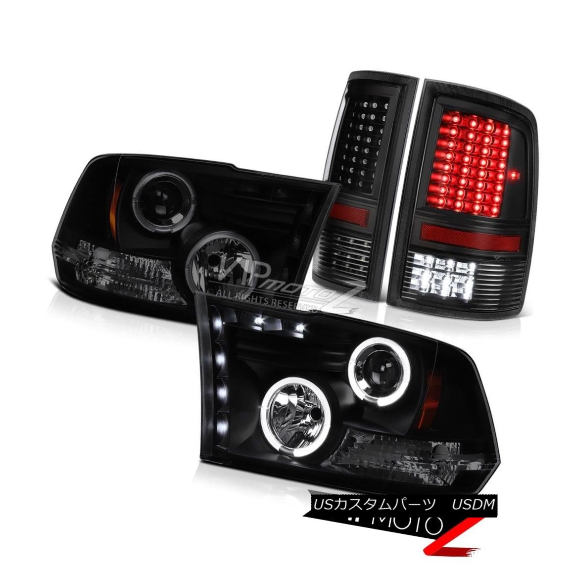 テールライト 09-18 Ram 1500 Big Horn Black Tail Lamps Sinister Headlights LED 