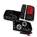 テールライト 09-16 17 18 Dodge RAM 3500 NEON Tube Tail Light Darkest Smoke Head Lamp S...