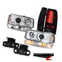 テールライト 1999-2002 Sierra 6.0L Dark smoke fog lamps led tail signal lamp ccfl Headlamps 1999-2002シエラ6.0Lダーク煙ランプはテールシグナルランプを導いたccflヘッドランプ