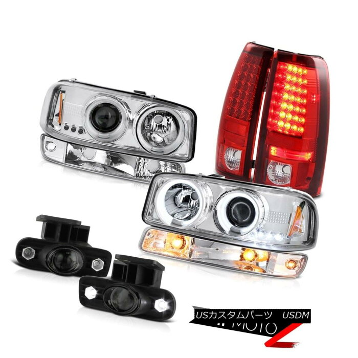 テールライト 99-02 GMC Sierra Dark smoke foglamps led taillamps parking light ccfl headlamps 99-02 GMC Sierraダークスモークフォグランプは、テールランプの駐車ライトccflヘッドライトを導いた