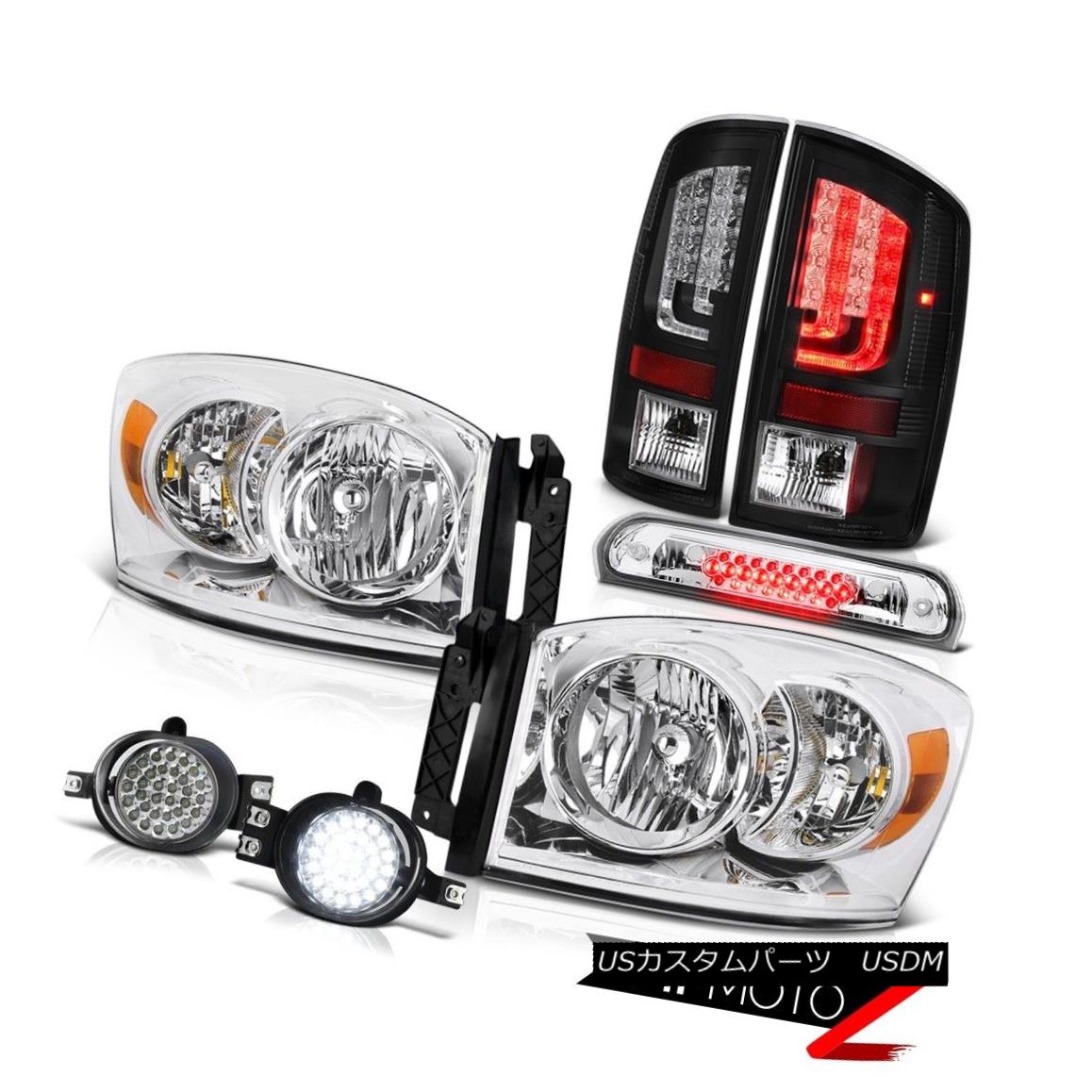 2007-2008 Dodge Ram 1500 ST Third Brake Light Foglamps Rear Lights Headlamps Drlカテゴリテールライト状態新品メーカーDodge車種Ram 2500発送詳細送料一律 1000円（※北海道、沖縄、離島は省く）商品詳細輸入商品の為、英語表記となります。 Condition: New Brand: Venom Inc. [Fog Light] Wiring: [Fog Light] Wiring Manufacturer Part Number: OEM#B0907H_2007_2008_A11687 [Fog Light] Switch: [Fog Light] Switch Interchange Part Number: 55372815AB/55277302AC/55077475AE/5072594AD [Fog Light] Bulbs: [Fog Light] Bulbs Other Part Number: CH2519114/CH2801165/CH2592121/ [Headlight] Side: Driver&Passenger Side Provided Placement on Vehicle: Left, Right, Front, Rear [Tail Light] Brake: Built-In LED Warranty: 60 Day [Tail Light] Dashboard Light: Error-Free Fitment Type: Direct Replacement [Tail Light] Parking: Built-In Neon Tube Certifications: DOT, SAE [Tail Light] Reverse: Re-use Original 3157 Bulbs Lens Color: Clear [Tail Light] Side: Driver & Passenger Included Housing Color: Chrome, Black [Tail Light] Signal: Built-In LED [Headlight] Low Beam Bulb: Re-use Original H13 Bulbs Contact Us: TEL: 1-844-884-7847 | HOURS: 9am - 6pm PST [Headlight] DOT & SAE: Approved Returns: 60-Days LOVE IT or RETURN IT! [Headlight] High Beam Bulb: Re-use Original H13 Bulbs※以下の注意事項をご理解頂いた上で、ご入札下さい※■海外輸入品の為、NC,NRでお願い致します。■フィッテングや車検対応の有無については、画像と説明文よりお客様の方にてご判断をお願いしております。■USのカスタムパーツは国内の純正パーツを取り外した後、接続コネクタが必ずしも一致するとは限らず、加工が必要な場合がございます。■商品説明文中に英語にて”保障”に関する記載があっても適応はされませんので、ご理解ください。■初期不良（到着より7日以内）のみ保証対象とします。ただし、取り付け後は、保証対象外とします。■海外倉庫から到着した製品を、再度国内で検品を行い、日本郵便または佐川急便にて発送となります。■お届けまでには、2〜3週間程頂いております。ただし、天候次第で多少遅れが発生する場合もあります。■商品落札後のお客様のご都合によるキャンセルはお断りしておりますが、商品落札金額の30％の手数料をいただいた場合のみお受けいたします。■他にもUSパーツを多数出品させて頂いておりますので、ご覧頂けたらと思います。■USパーツの輸入代行も行っておりますので、ショップに掲載されていない商品でもお探しする事が可能です!!お気軽にお問い合わせ下さい。&nbsp;