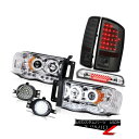 テールライト 2002-2005 Ram V8 Devil's CCFL Headlights Tinted LED Brake Lights Fog Thir...