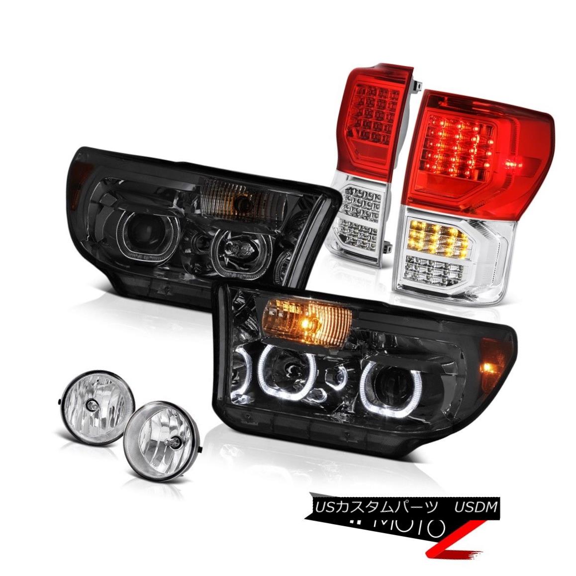 テールライト 07-13 Toyota Tundra Platinum Red Tail Lights Smokey Headlamps Fog 