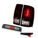 テールライト 09-18 Dodge Ram 1500 Big Horn Third Brake Light Smoked Red Tail Lights LED SMD 09-18ダッジラム1500ビッグホーンサードブレーキライトスモークレッドテールライトLED SMD