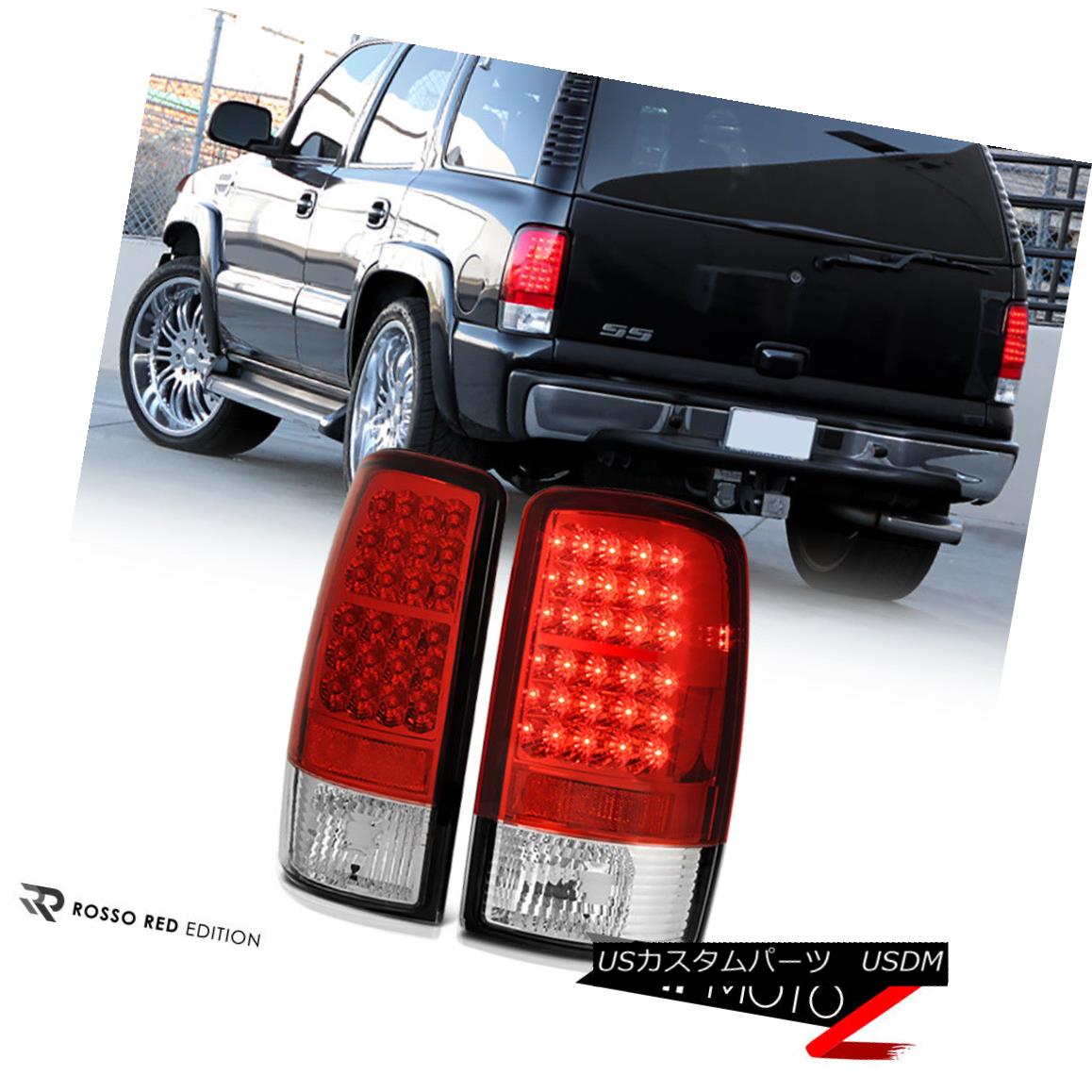 テールライト 2000-2006 Chevy Suburban Red Chrome [BRIGHTEST] LED Rear Brake Taillights Lamps 2000-2006シボレー郊外レッドクローム[BRIGHTEST] LEDリアブレーキライトランプ